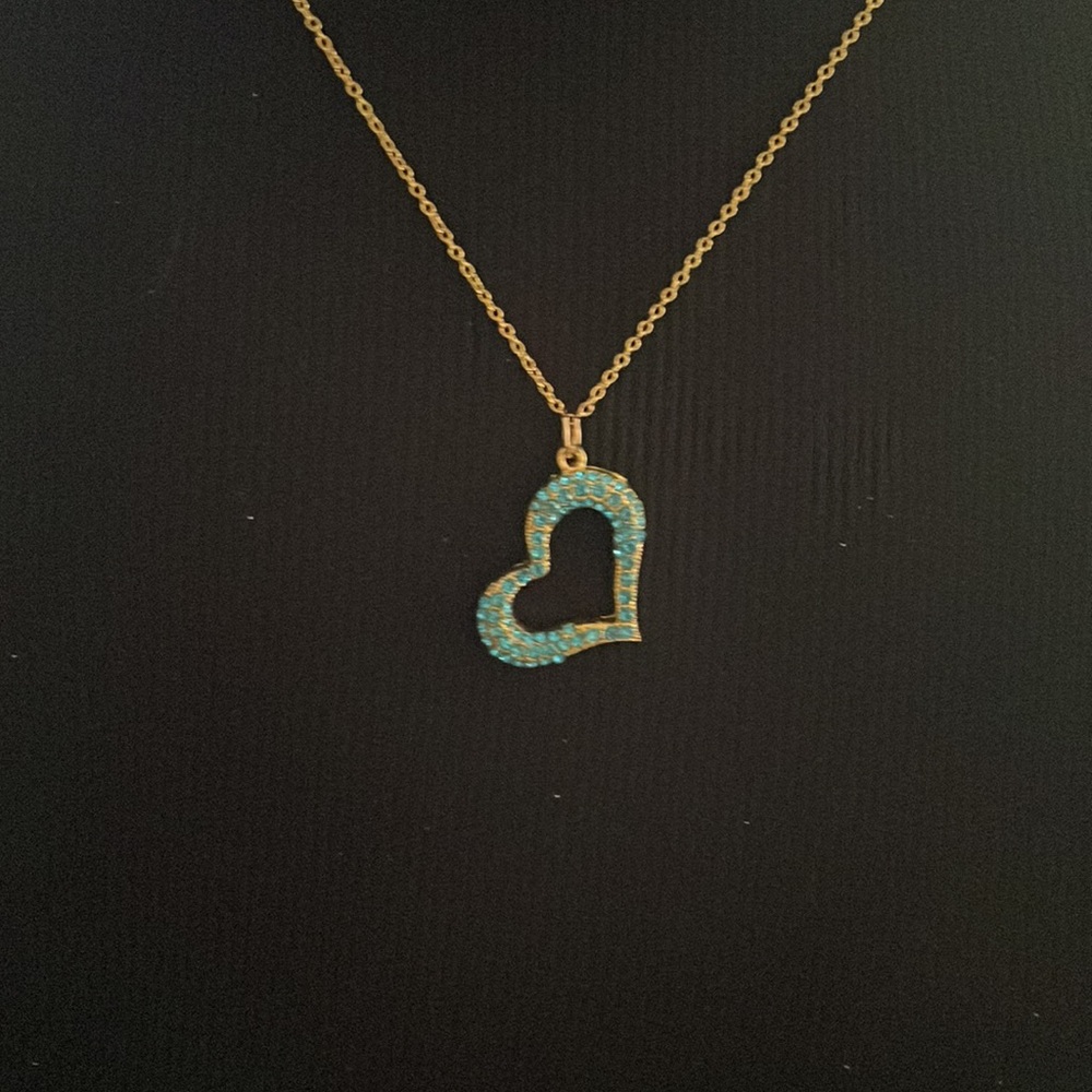 FabulouslyFitted | Rhinestone Heart Fashion Necklace